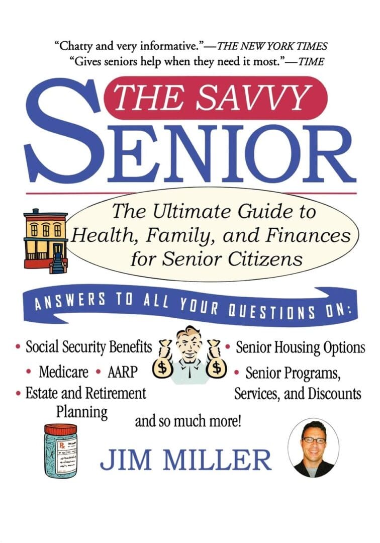 A book cover with the title of the savvy senior.