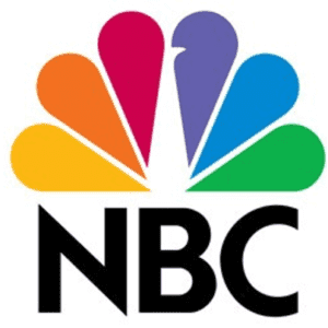 NBC logo with colorful peacock feathers.